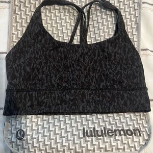 lululemon athletica Black Patterned Sports Bra
